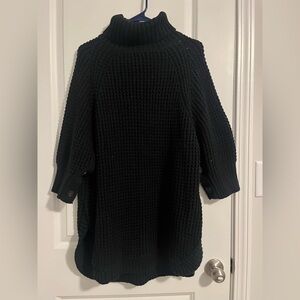J Crew black cable knit dress